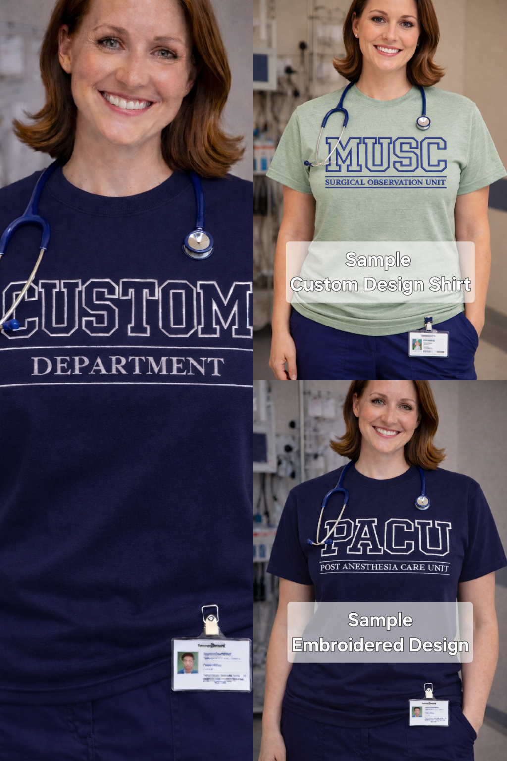 Custom T-Shirt – Embroidered Institution & Department – Softstyle® Unisex Tee