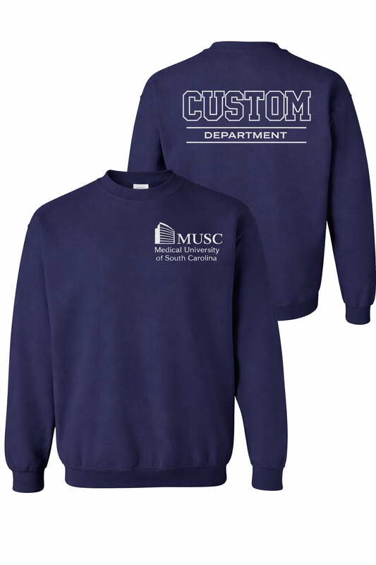 Custom Embroidered Shirt – Front MUSC Chest Logo & Back Institution/Department – Unisex