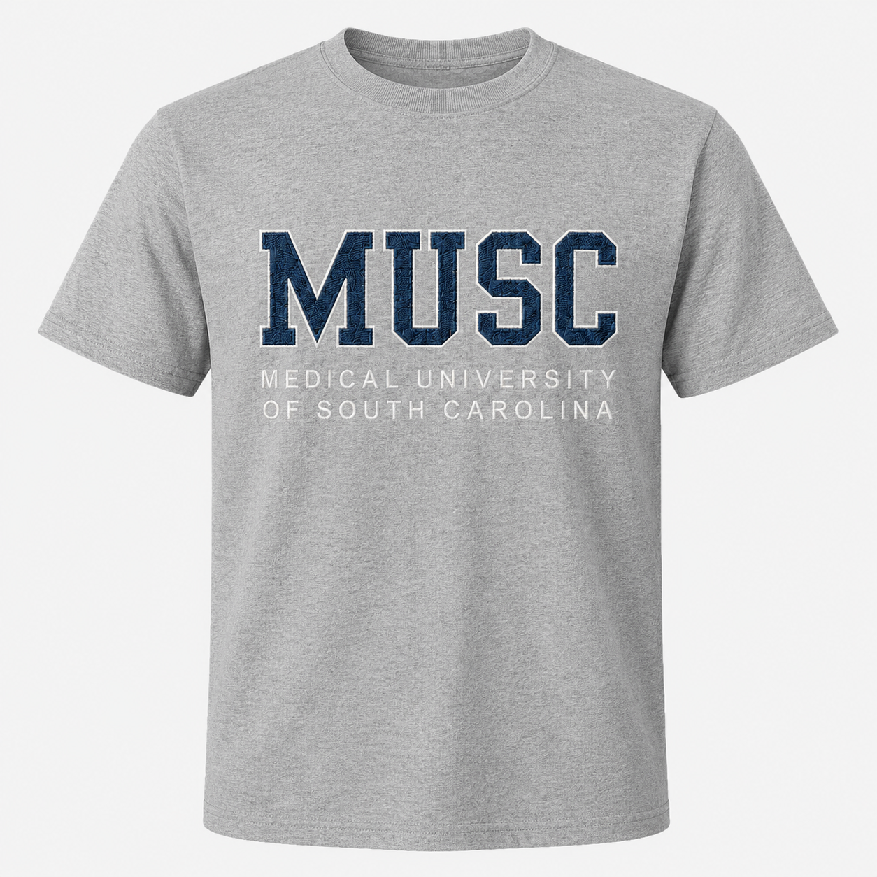 Embroidered MUSC Shirt_Double Outline Font