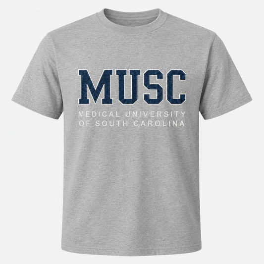 Embroidered MUSC Shirt_Varsity Outline Font