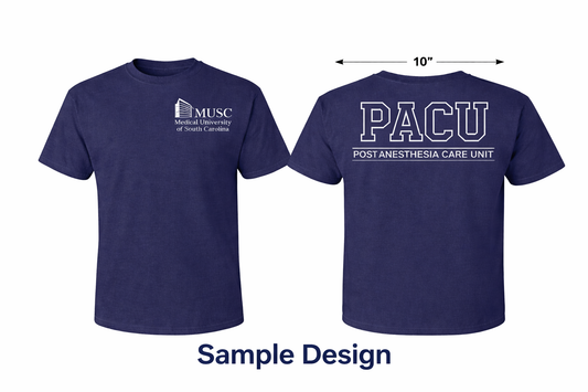 Custom Embroidered Shirt – Front MUSC Chest Logo & Back Institution/Department – Unisex